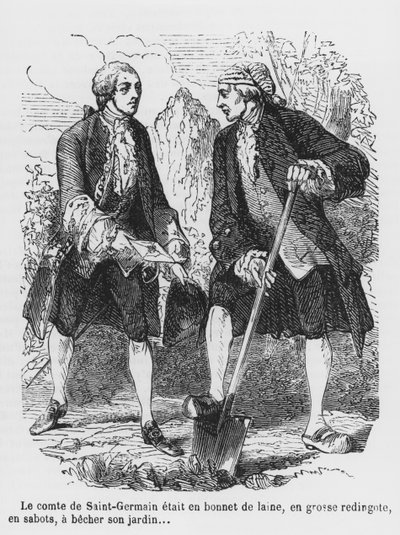 Count of St. Germain Digging in His Garden, illustration from 